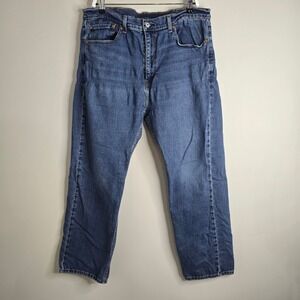 Levi's 505 Regular Fit Straight Leg Jeans Dark Wash Mens W38 L30